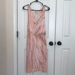 Forever 21 Pink Sleeveless Tye Dye Wrap Dress Sz S